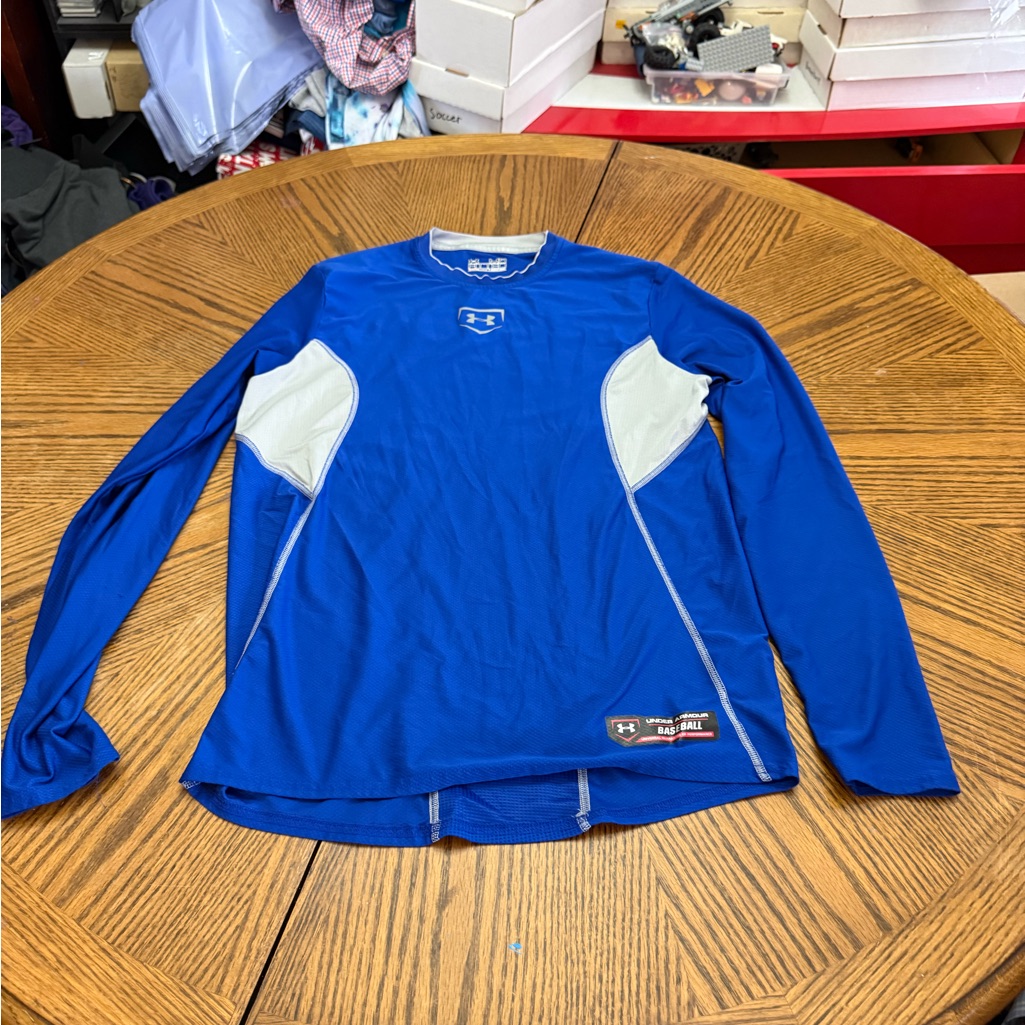 Under Armour Baseball Royal Blue Long Sleeve Athletic Shirt